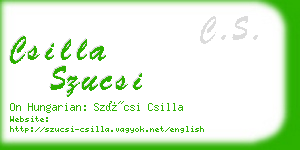 csilla szucsi business card